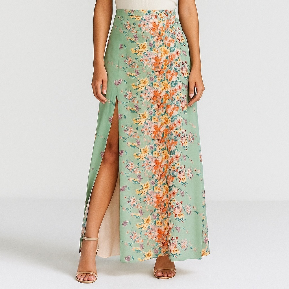 Lovers + Friends Love Stoned Floral Maxi Skirt XS